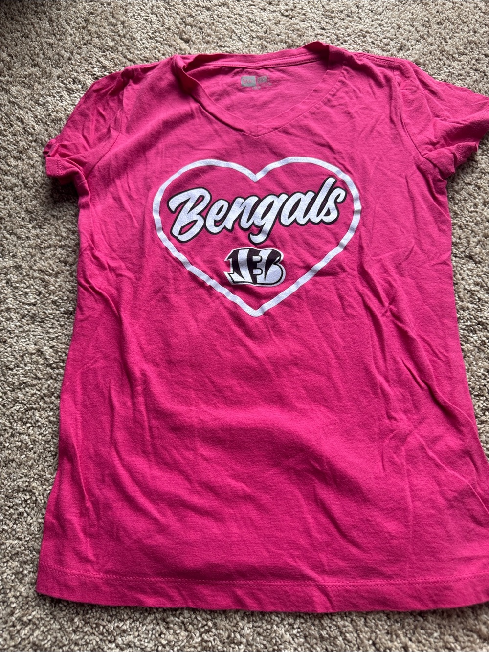 Bengals Heart Graphic Kids' Pink Tee